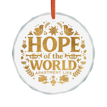 Load image into Gallery viewer, Glass Ornament — "Hope of the World" Gold Holiday Tree Decoration