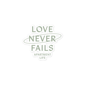 Love Never Fails Sticker