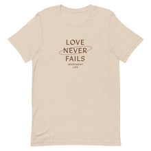 Load image into Gallery viewer, Unisex Love Never Fails T-Shirt